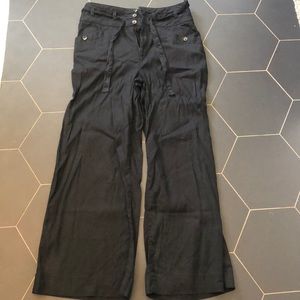 Anthopologie size 10, black linen trousers